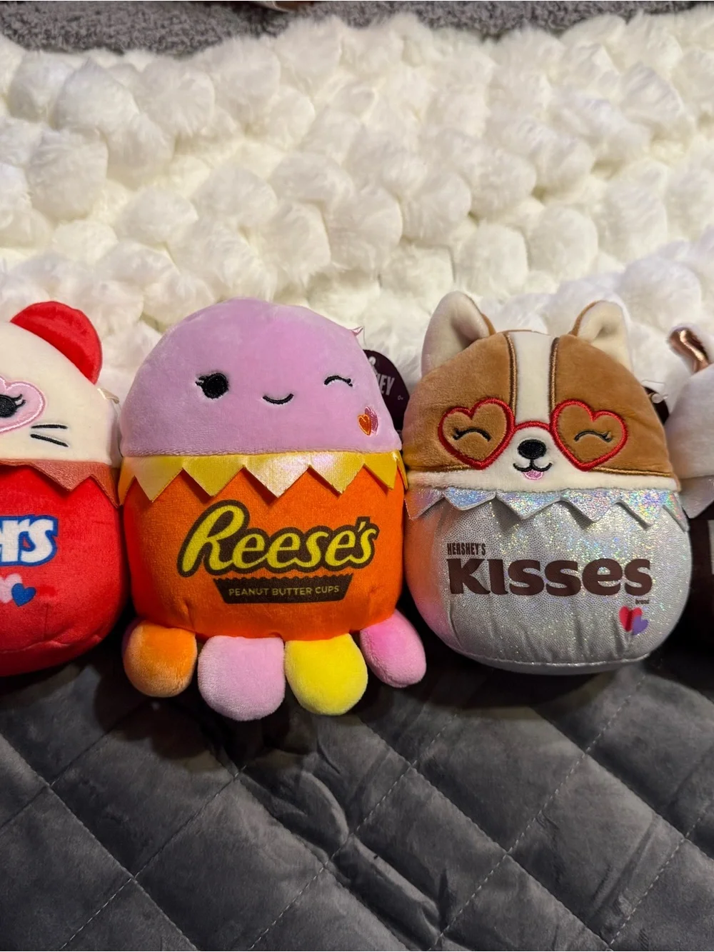 Squishmallows Candy-Themed Plush Set - Red, Pink, Orange, Brown, White